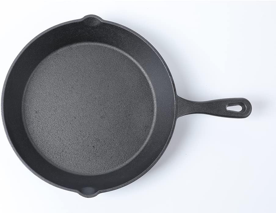 Cast Iron Skillet, 10 Inch Cast Iron Pan for Frying, Cooking, Baking on Induction, Electric, Gas, and Oven