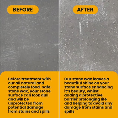 Rhoose Point Remedies Beeswax Polish for Stone & Concrete 3.5 Fl Oz – Cleans, Seals & Protects Natural & Man-Made Surfaces inc. Marble, Quartz, Granite, Slate, Ceramic