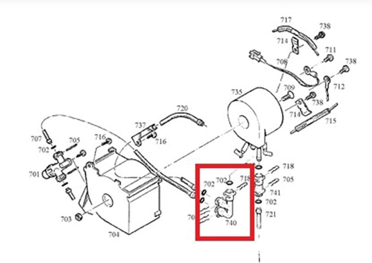 Fluid Connector F-form 66821 for Jura Thermoblock 2003, Coffee Machine Water Line, Steam Connection Joint