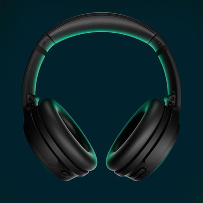 Bose QuietComfort Headphones - Wireless Bluetooth Headphones, Active Over Ear Noise Cancelling and Mic, USB-C Charging, Deep Bass, Up to 24 Hours of Playtime, Black
