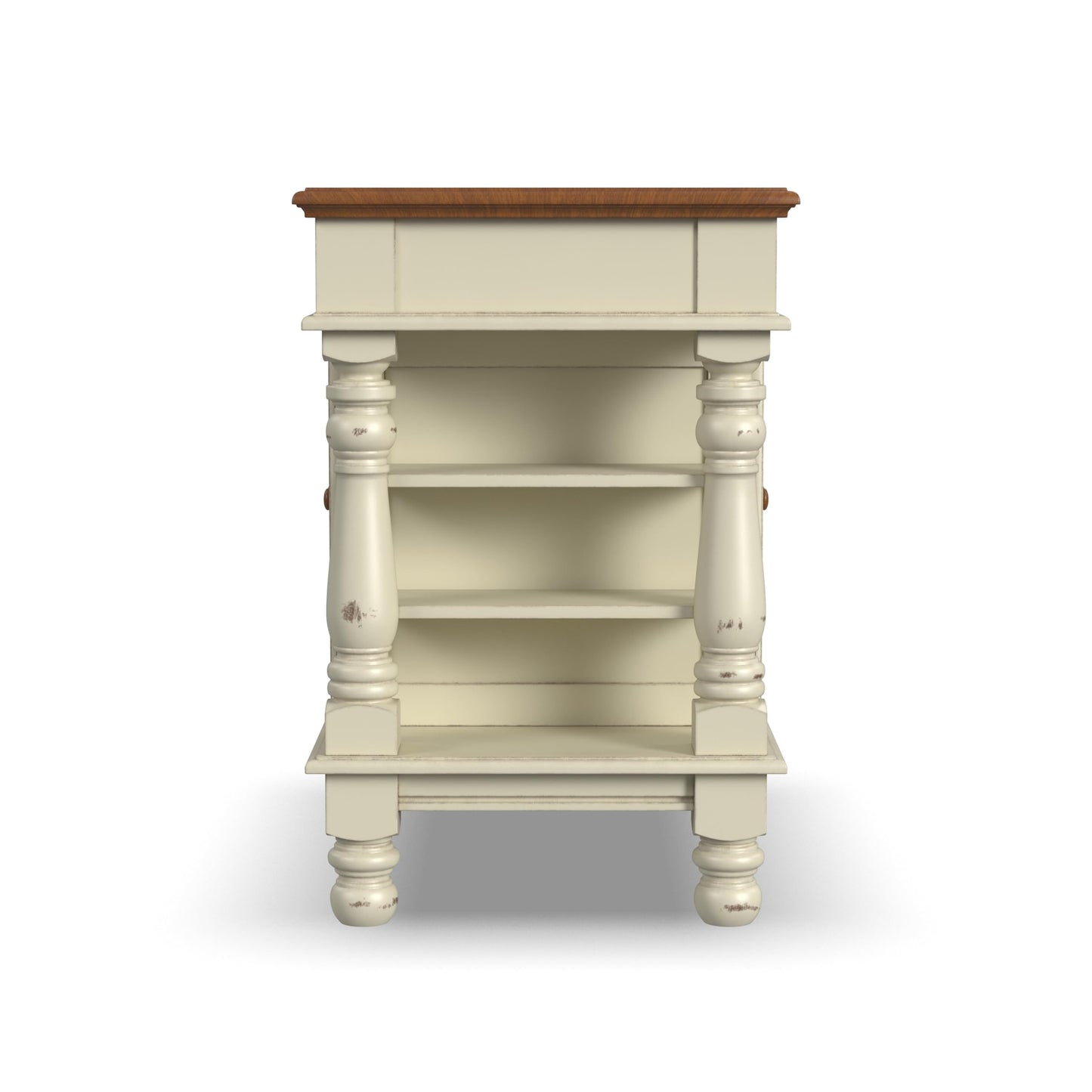 Homestyles Americana Antique Oak Island with Storage, 42"W