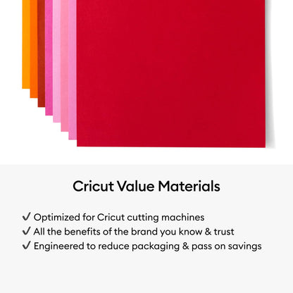 Cricut Value Cardstock Paper, Sunset Sampler - 80 sheets (8.5" x 11") - Compatible with Joy Xtra, Explore, & Maker Machines - Letter Size