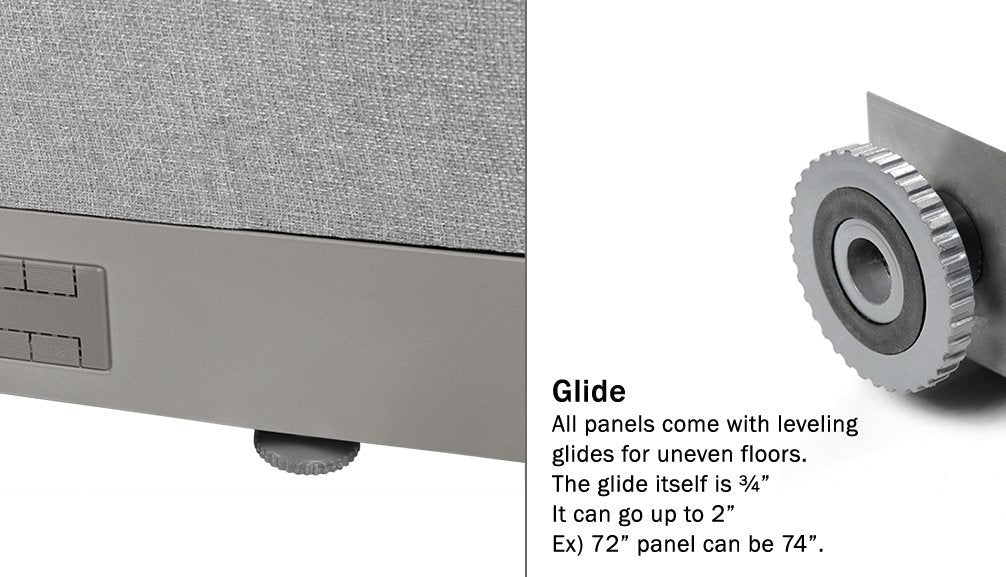 GOF Freestanding L Shaped Office Partition, Large Fabric Room Divider Panel, 30" D x 60" W x 48" H