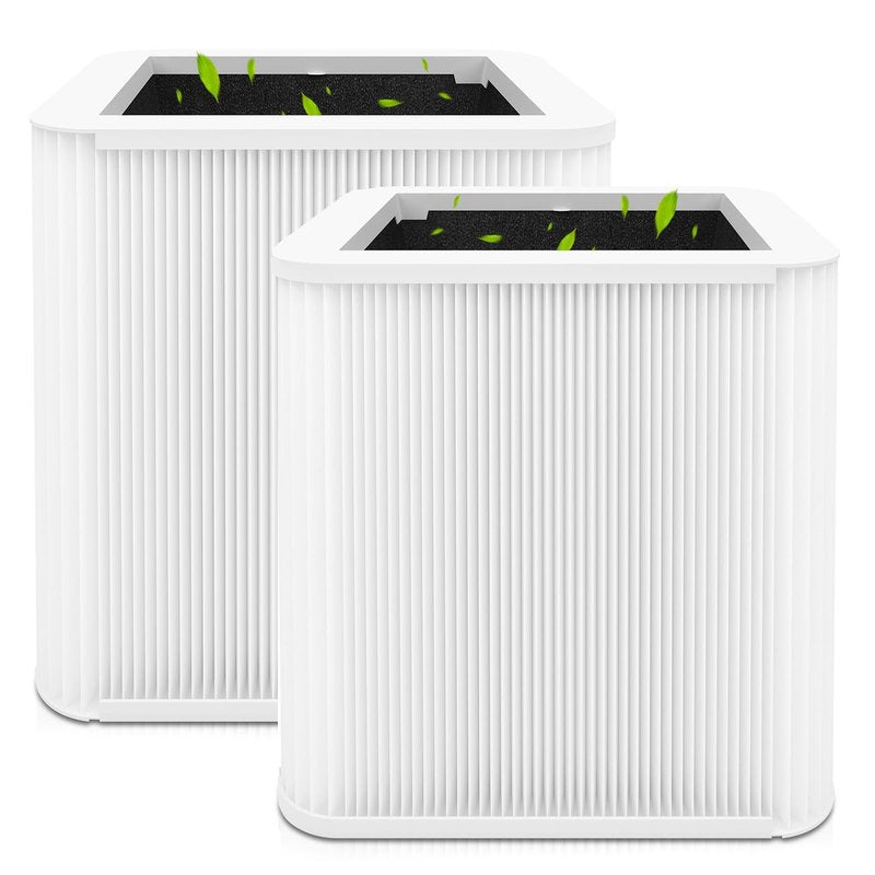 XBGG 211+ Replacement Filter Compatible with Blue Pure 211 Air Purifier Series, 2-in-1 Filtration System of H13 True HEPA and Activated Carbon Filter, 2 Pack