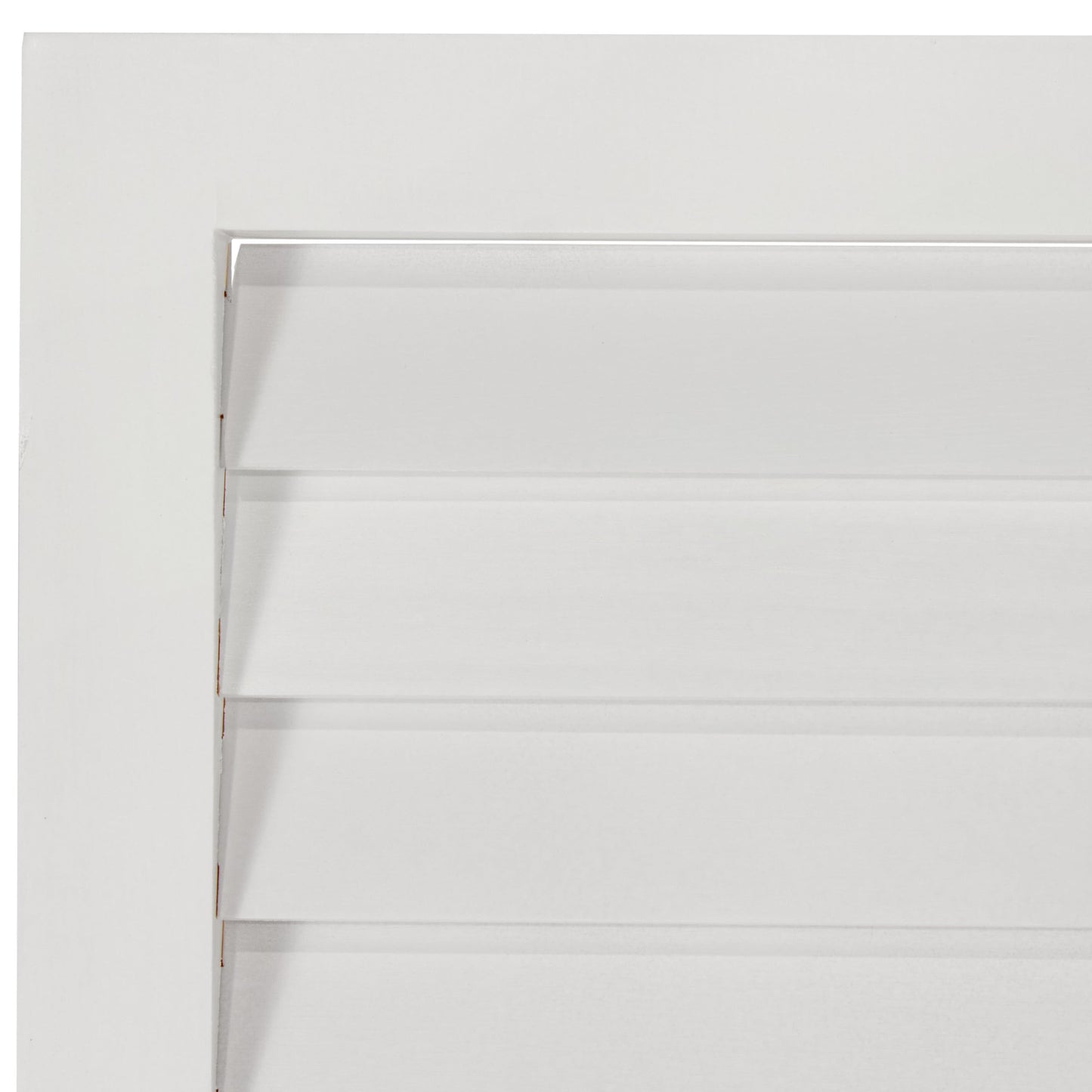 Red Lantern 6 ft. Tall Louvered Beadboard Room Divider White 4 Panel