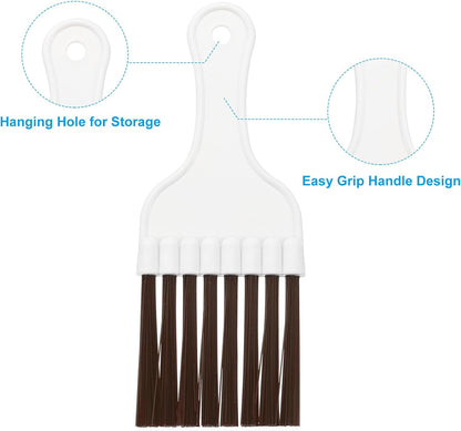 PATIKIL Air Conditioner Fin Comb, 3 Set Stainless Steel Condenser Fin Straightener & Cleaning Brush