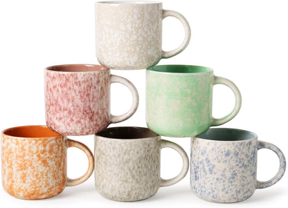 12 OZ Set 6, Set MONITO Coffee Mugs of Modern Coffee Mugs with handle for Tea/Latte/Cappuccino/Milk/Cocoa.