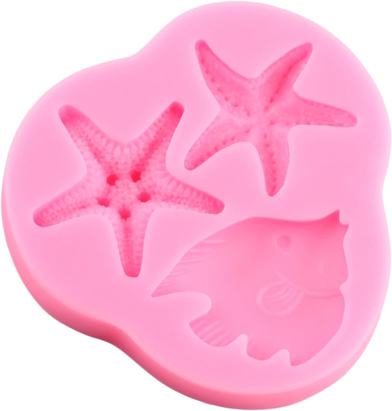Marine Theme Silicone Mold, Starfish Fondant Molds for Cake Decoration, Cupcake Topper, Chocolate
