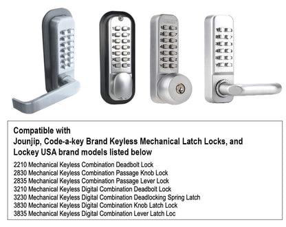 JOUNJIP GB2020 Gate Lock Box Steel Gate Box (1 3/4" Thickness) - for All JOUNJIP Mechanical Combination Locks - for Metal Gates and Fence (NOT for Aluminum GATE) - 2 3/8" Inch 60mm Backset
