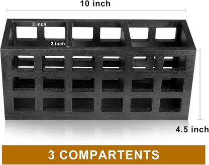 Ayiaren Farmhouse Wooden Silverware Utensil Caddy, Cutlery Holder Organizer for Kitchen Countertop and Table