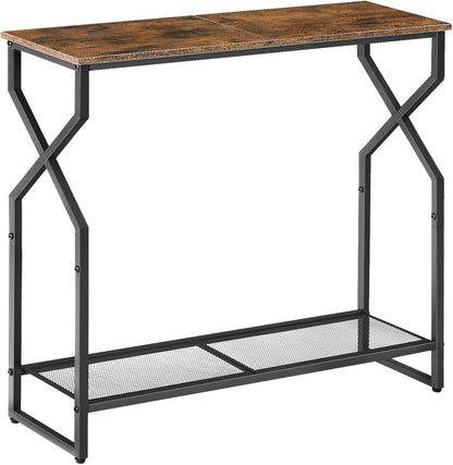 2 CTHR21301 MAHANCRIS Tier Console Table, Sofa Table, Narrow Entryway Table, Hallway Entrance Table, Hourglass-Shaped