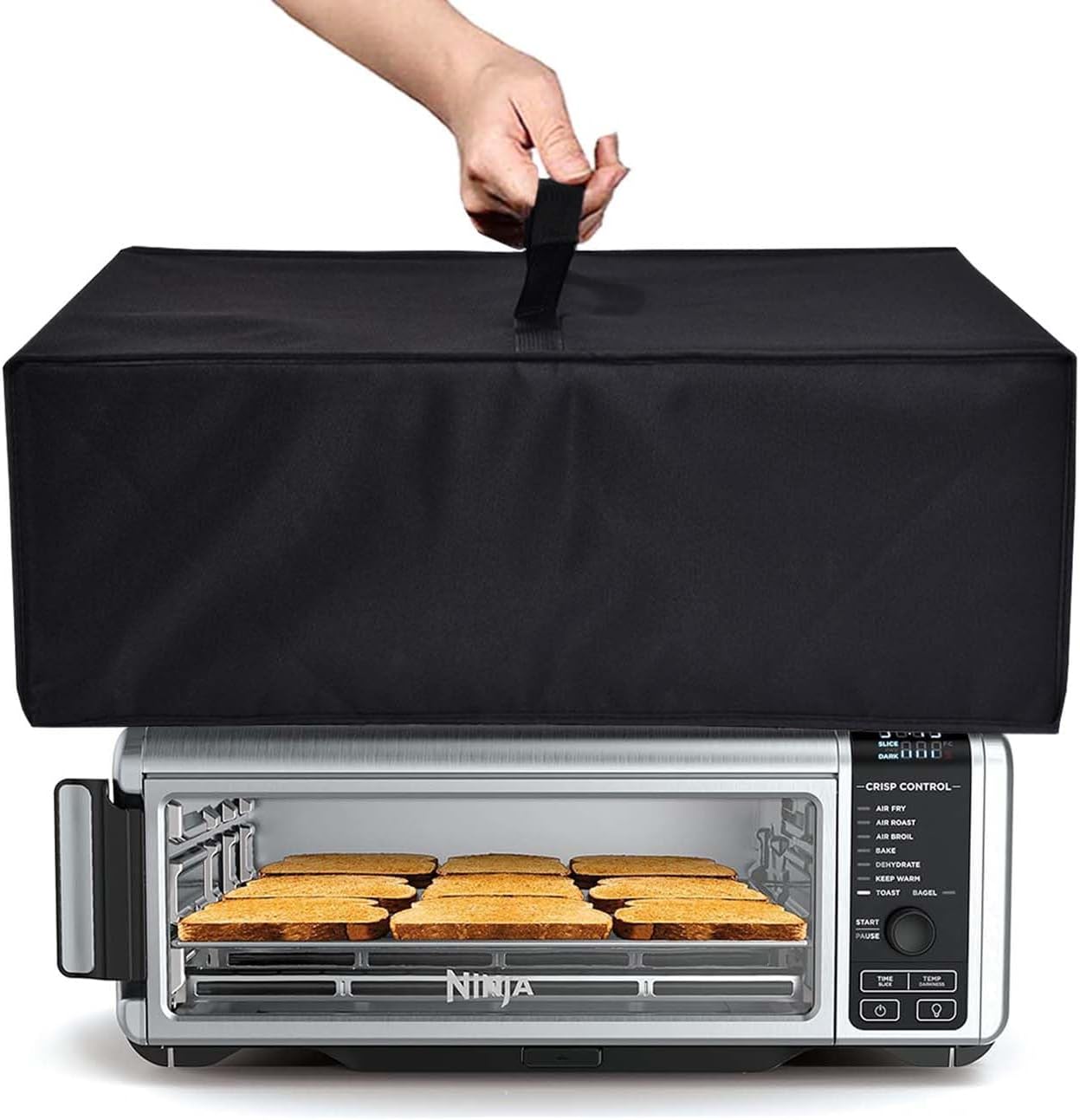 Air Fry Countertop Oven Waterproof Heat-Resistant Dust-Proof Cover Case for Ninja SP101/SP351/SP201, Black