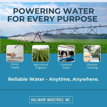 Pump, Deep Well Submersible Pump, 1 Hp, 230V, 33 Gpm, 207 feet, Stainless Steel, Long Life