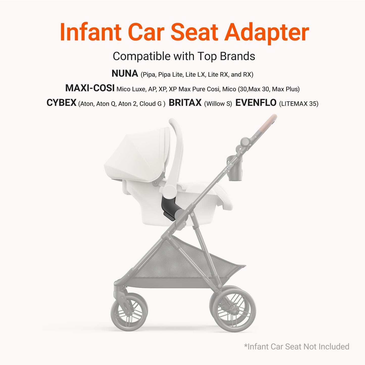 MAMAZING Air Lux Baby Stroller, Carbon Fiber Frame Only 15.8lbs, Compact Fold Toddler Stroller with Reversible Seat with Infant Insert, Included UPF 50+ Canopy, Large Storage Basket & Car Seat Adapter