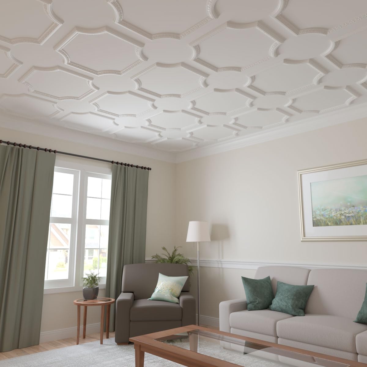 Ekena Millwork PML02X01EM-CASE-12 Emery (12-Pack) Panel Moulding, 2 1/8"H x 7/8"P x 94 1/2"L, Primed
