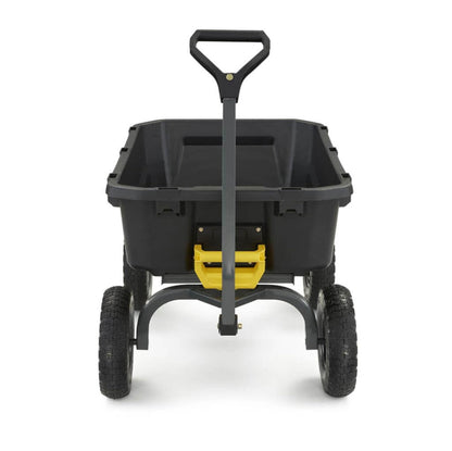 Gorilla Carts 7GCG-NF Heavy-Duty Poly Dump Garden Cart with No-Flat Tires, 7 Cubic Feet, 1200-Pound Capacity, Black, Amazon Exclusive