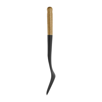 STAUB Wok Spatula, Perfect for Scooping, Flipping, Stirring, and Turning Stir Fries, One Size, Durable BPA-free Matte Black Silicone, Acacia Wood Handles, Safe for Nonstick Cooking Surfaces