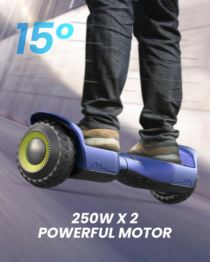 Gyroor Self Balancing Scooter New G13 All Terrain Balancing Scooter with LED Lights, Self Balancing Off Road with Bluetooth for Kids ages 6-12 and Adults-Black