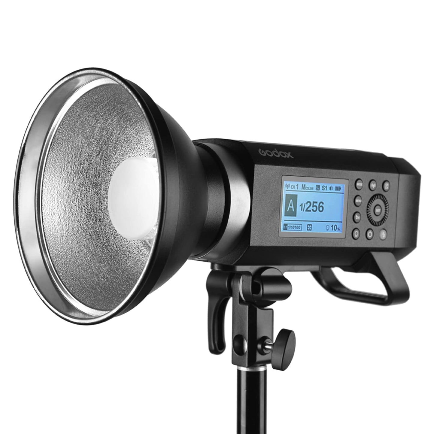 Godox AD400Pro 400Ws Studio Outdoor Strobe Flash Kit, TTL 1/8000s HSS 2.4G GN72 Monolight Light, Lithium Battery with AD-S65S 26"/65cm Godox Mount Grid Softbox, Barn door, Umbrella, Standard Reflector