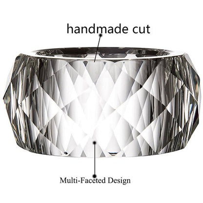 Donoucls Crystal Napkin Ring Holders - 2 Inch Set of 12, Table Party Wedding Set Christmas Decorations for Dinner