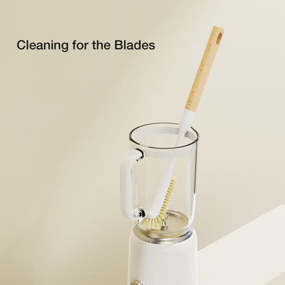 Cleaning Brush, Diveotree Hard Bristle Brush for Deep Cleaning Grout, Sink, Cup, Teapot, Bottle, Blender, Multi-Purpose Brush wih Long Handle for Kitchen (White)