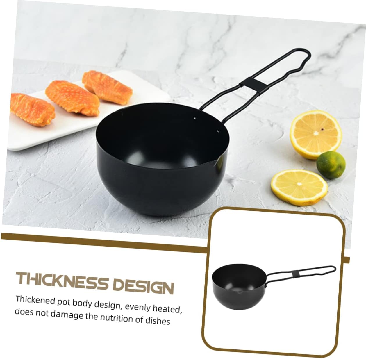 Mini Wok Stew Pot with Handle, Multi-Functional Cooking Pot for Home Stove, Iron Kitchenware