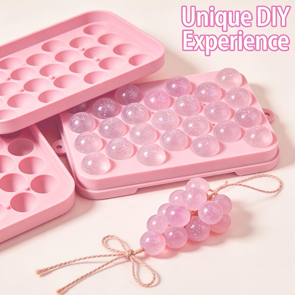 YUUUPIM Grape Silicone Soap Mold Kit - DIY Handmade Soap Making Set, Easy to Clean & Reusable Molds with Hemp Rope & Tools for Crafts, Bath Decor, Valentine‘s Gift