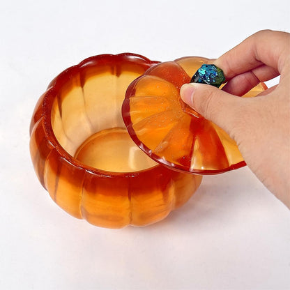 RESINWORLD 5'' Large Pumpkin Jar Mold, Halloween Resin Mold, Box Storage Silicone Mold for Resin, Clay, Gypsum Casting