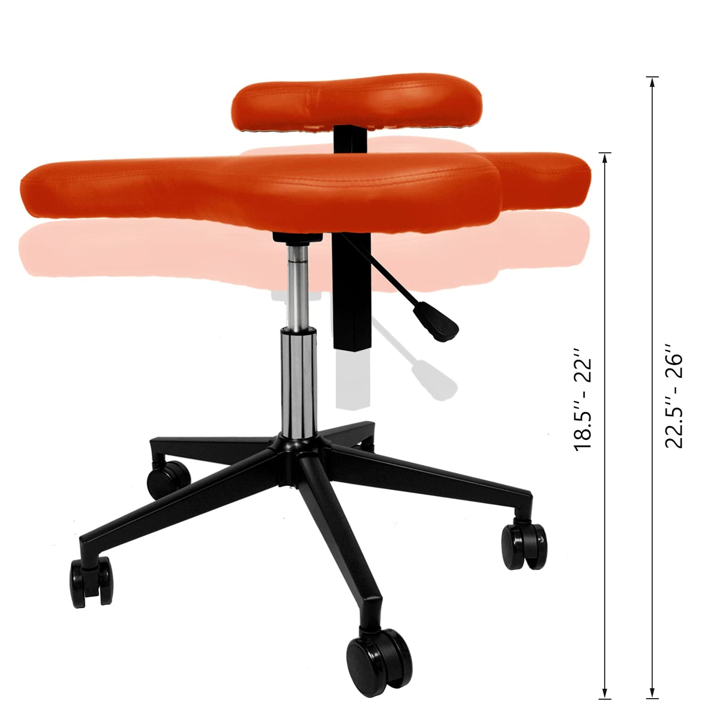 Ergonomic Cross-Legged kneeing Chair, 360° Swivel Meditation Seat for Office Home, Height Adjustable Posture Corrective Seat with Wheels, Criss Cross Yoga Chair for Reducing Back Pain