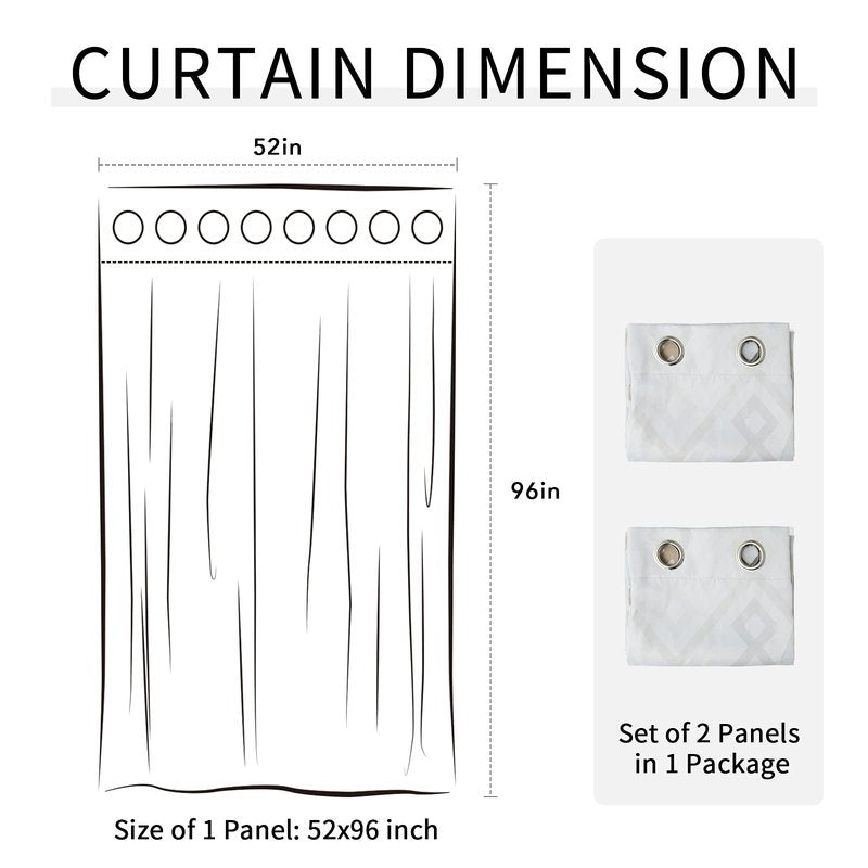 Easy-Going Printed Blackout Curtains for Bedroom, Gradient Line Color Noise Reduction Curtain Drapes, Light Blocking Thermal Insulated Grommet Curtain, 2 Panels, 52 x 96 in, Gray