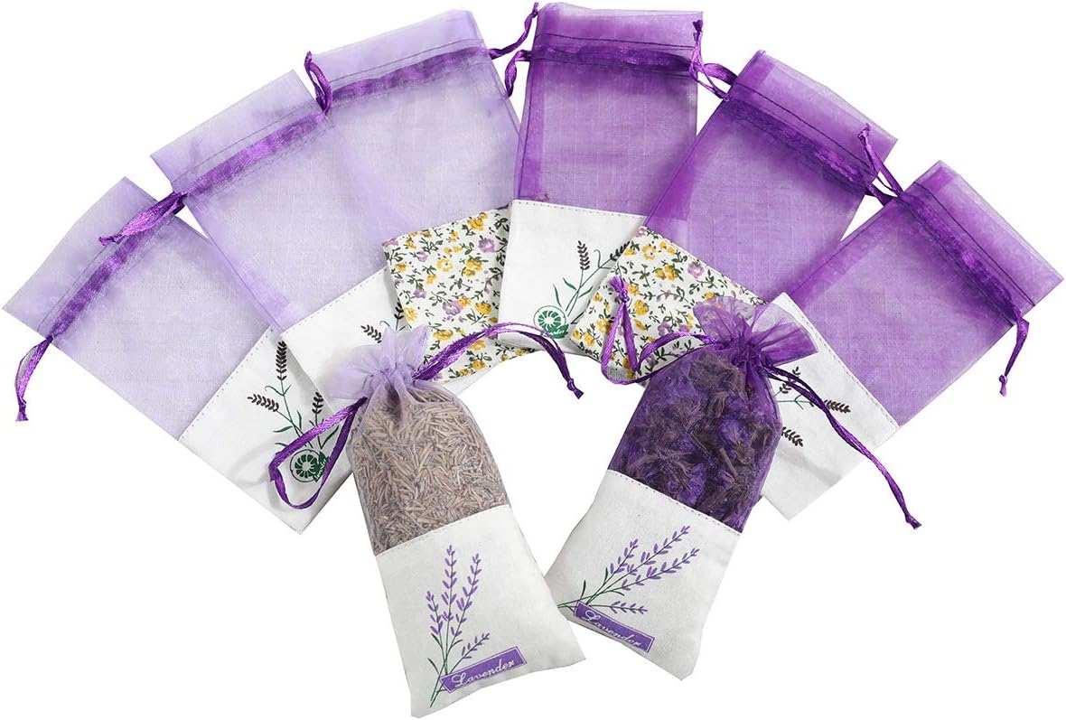 Empty Sachet Bags - Linen Fabric Organza Gauze Bags for Lavender, Spice, and Herbs