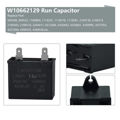 W10189190 TSD2 Refrigerator Compressor Overload Start Relay Combination W10662129 Capacitor by PANDEELS, Replacement