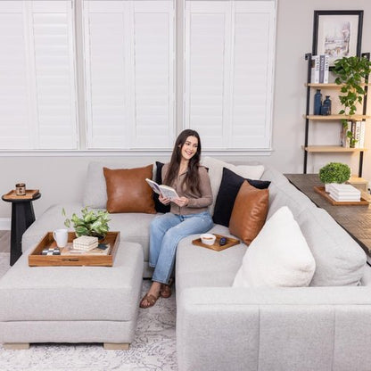 20 inch Large Square Ottoman Tray. 4 Trays in 1. Premium Acacia Wood Serving Tray for Living Room, Ottoman, Kitchen or as a Coffee Table Tray. Serving Tray for Breakfast in Bed, Appetizers or Parties