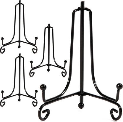 Juvale 4 Pack Iron Easel Display Stand, 5 Inch Decorative Easel for Tabletop, Plates, Pictures, Paintings