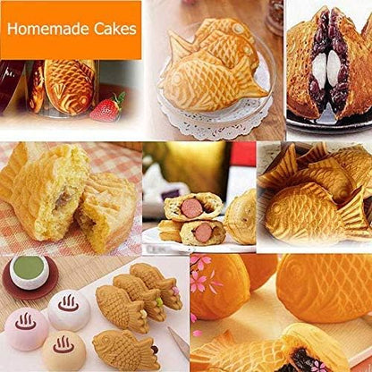 Cake Pan Waffle Maker - Aluminum Alloy Non-stick Waffle Cake Baking Mold Plate (Fish Mould)