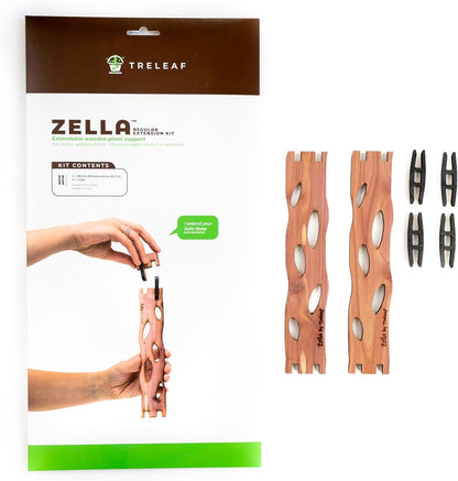 Treleaf Zella Regular Extension Kit (2 Extensions) - Wooden Extendable Plant Trellis for Indoor Climbing Houseplants - Modular Plant Support