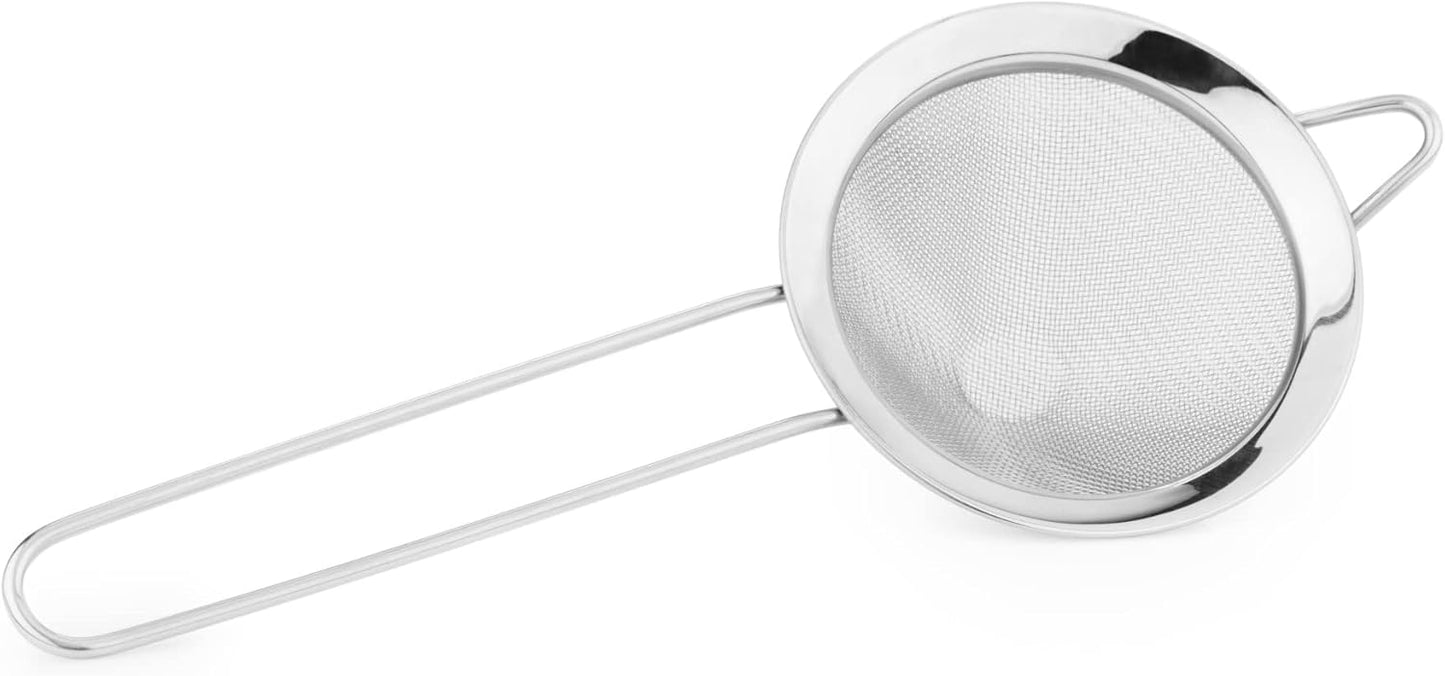 Viski Cone Strainer, Fine Mesh Stainless Steel Bar Tool, Small Cocktail Strainer, 9.24in