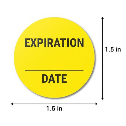 300 Count - Expiration Date Stickers, 1.5 inch Circle Dot Small Blank Food Date Labels for Food Containers/Freezer Storage/Restaurants/FoodSaver/Service Prep