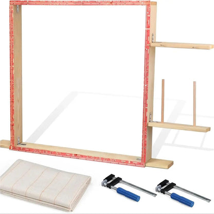 Cross Stitch Stand 80/90cm Tufting Frame Large tuft Rug Punch Needle Carpet Making(90x90cm)