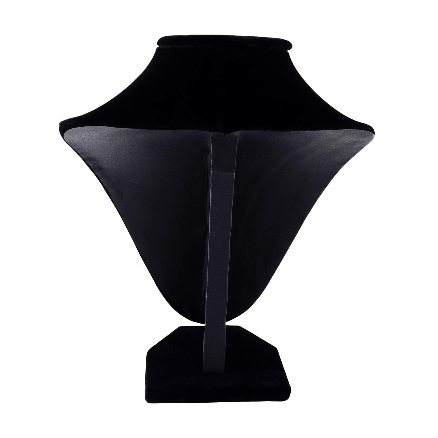 Black Velvet Jewelry Necklace Bust Display Stand - 9 Inch Organizer for Retail Store and Home Use