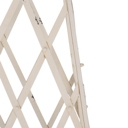 SAFAVIEH Outdoor Patio Furniture Collection - Caledonia Antique White Iron Trellis Planter, Tall Weather-Resistant Garden Box (PAT5048A)