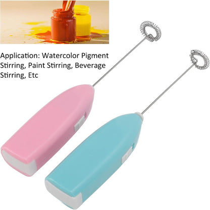 Fdit Electric Whisk, Multi-Purpose Stainless Steel Rustproof Mini Hand Mixer for Beverage, Paint, and Pigment