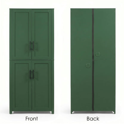 Casaphoria Kitchen Pantry Cabinet, 67" Tall Freestanding Kitchen Cabinet with 4 Adjustable Shelves, 28" W Storage Cabinet for Kitchen Pantry Organization (Green, Single)