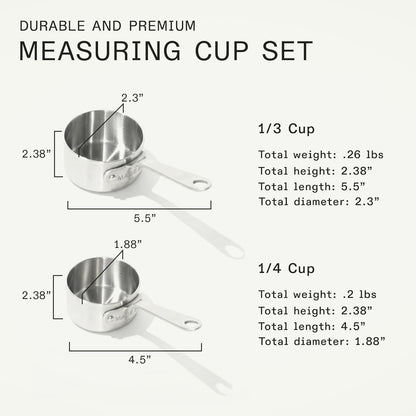 Made In Cookware | Measuring Cup Set | Stainless Steel | Stackable | Dishwasher Safe