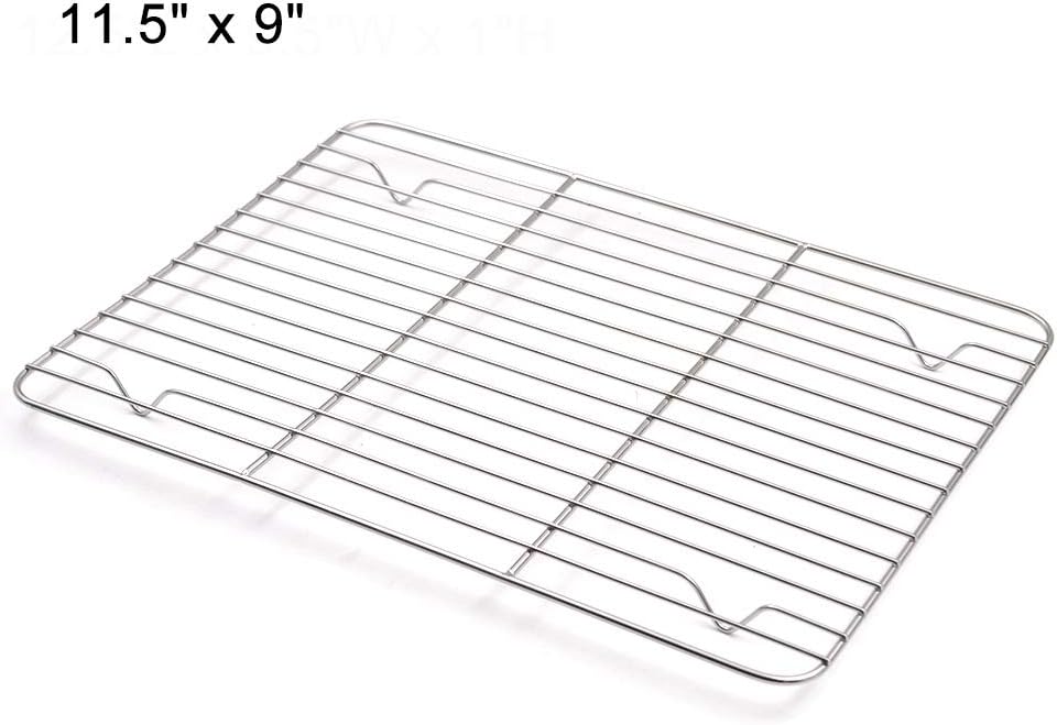 Aspire Cooling Rack 2 Pack | 9" x 7" Stainless Steel Baking Racks for Cooking, Baking, Roasting, Grilling