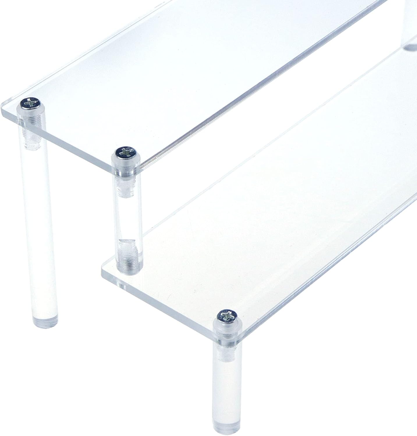 2 3.9-inch T Tulead Tiers Acrylic Riser Rectangular Display Riser Stand Tabletop Clear Display Riser Height Cupcake
