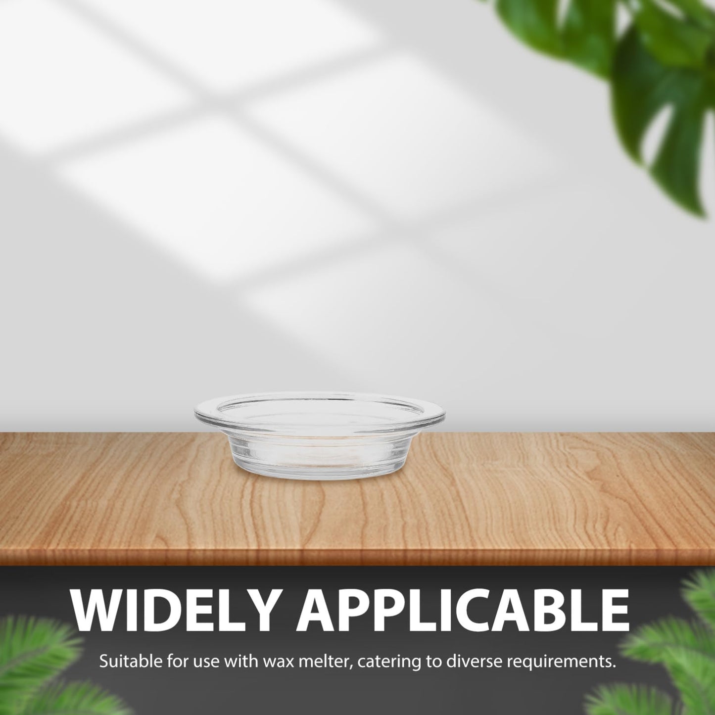 TOPPERFUN Replacement Wax Warmer Dish, 4.5in Aromatherapy Lamp Tray Wax Melt Liner Round Glass Oil Pan for Oil Melts