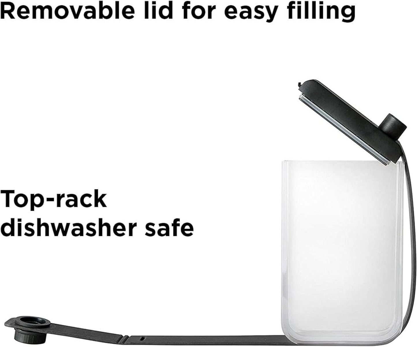 Houdini Leak-Free Discreet Flask, Black, 7.25 Ounces
