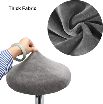12-16 inch/30-40cm (1, Velvet Round Stool Cover Round Seat Covers for Bar Stools, Luxurious Fabric Stretchable Wrinkle