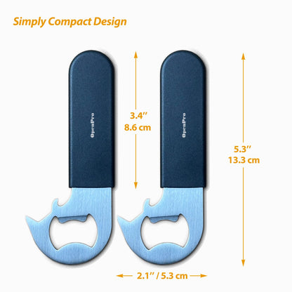 Magnetic 2-IN-1 Ring-Pull Can Opener, Beer Bottle Opener, Manual Can Opener Easy for Seniors, Pet Food, Cat Cans, Beer, Gadgets for People with Arthritis, kitchen gadgets, 2-Pack